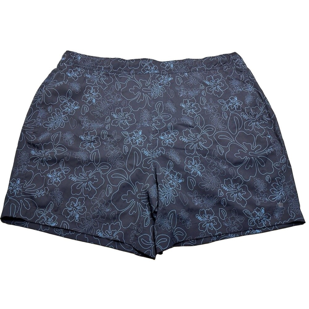 Men's Mack Weldon Quick Dry Swim Trunks 6" Size XL Wave Runner Blue Floral Print